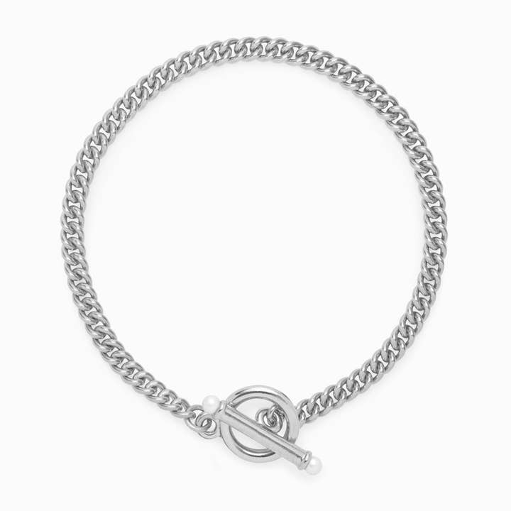 Brook & York - Wholesale Link & Chain Bracelet - Stella Pearl Toggle Chain Bracelet5