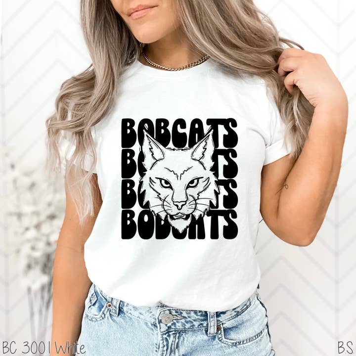 Bama Screens - Wholesale Sublimation Transfer - Bobcats Stacked Mascot #BS5760