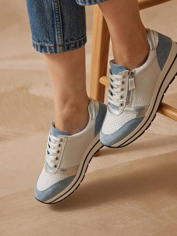 Zapatillas de cuero con cremallera y cordones PEDICONFORT® para mujer para venta al por mayor de PEDICONFORT