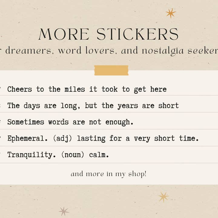 Tranquility Definition Sticker | Yoga Gifts | Transparent Laptop Decal for wholesale by The Colorful Place