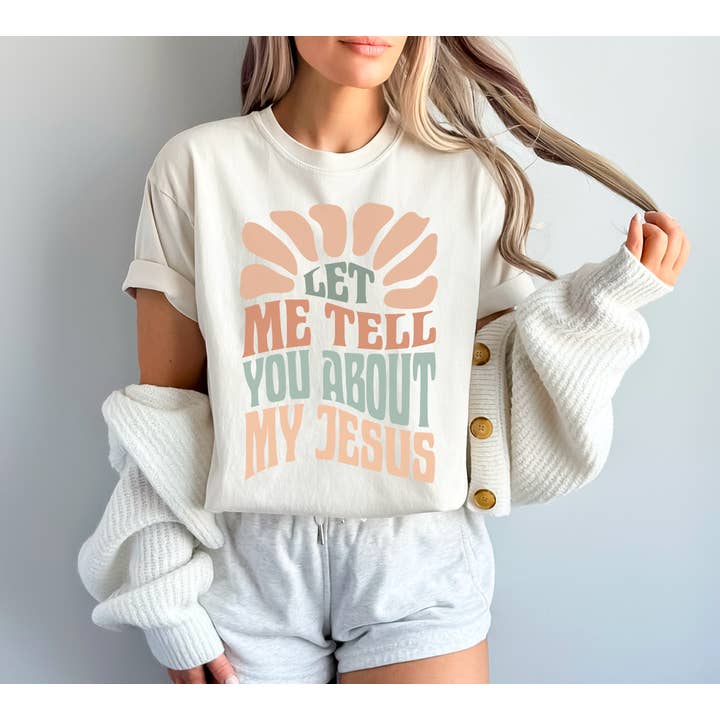 Lascia che ti parli del mio Gesù Stampa DTF per la vendita all'ingrosso da parte di Simple Tymes