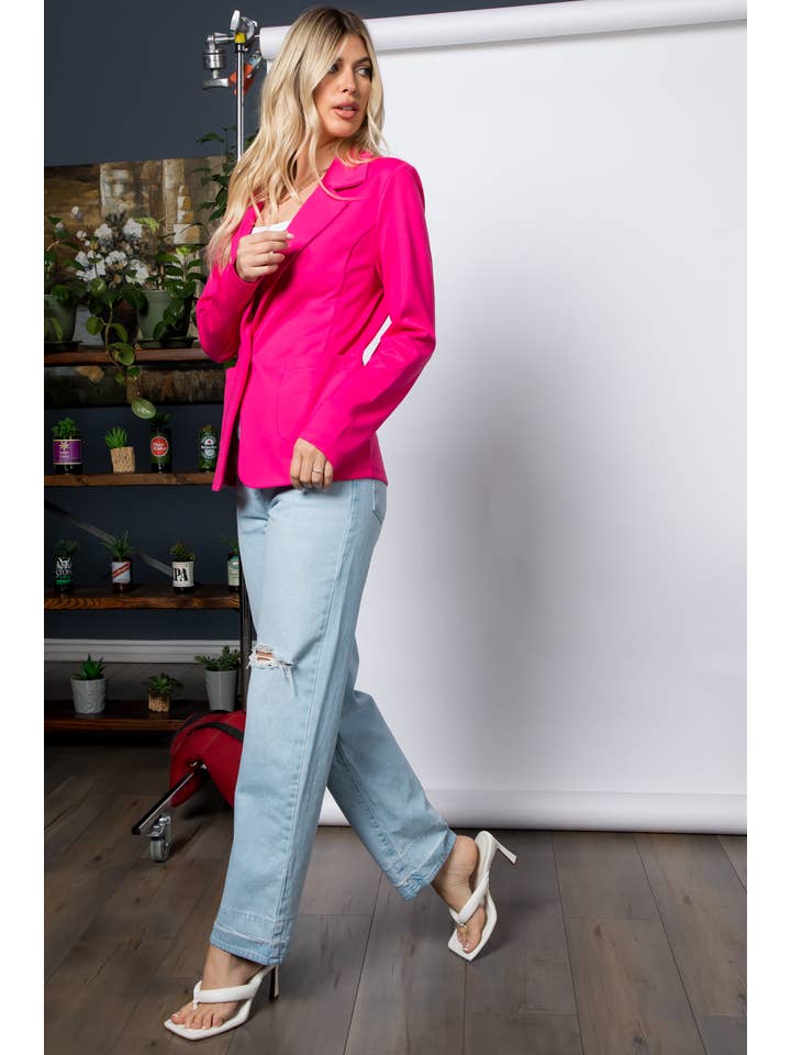 26 International - Wholesale Blazer - Women's - Ponte One Button Front /w Patch Pocket Blazer24