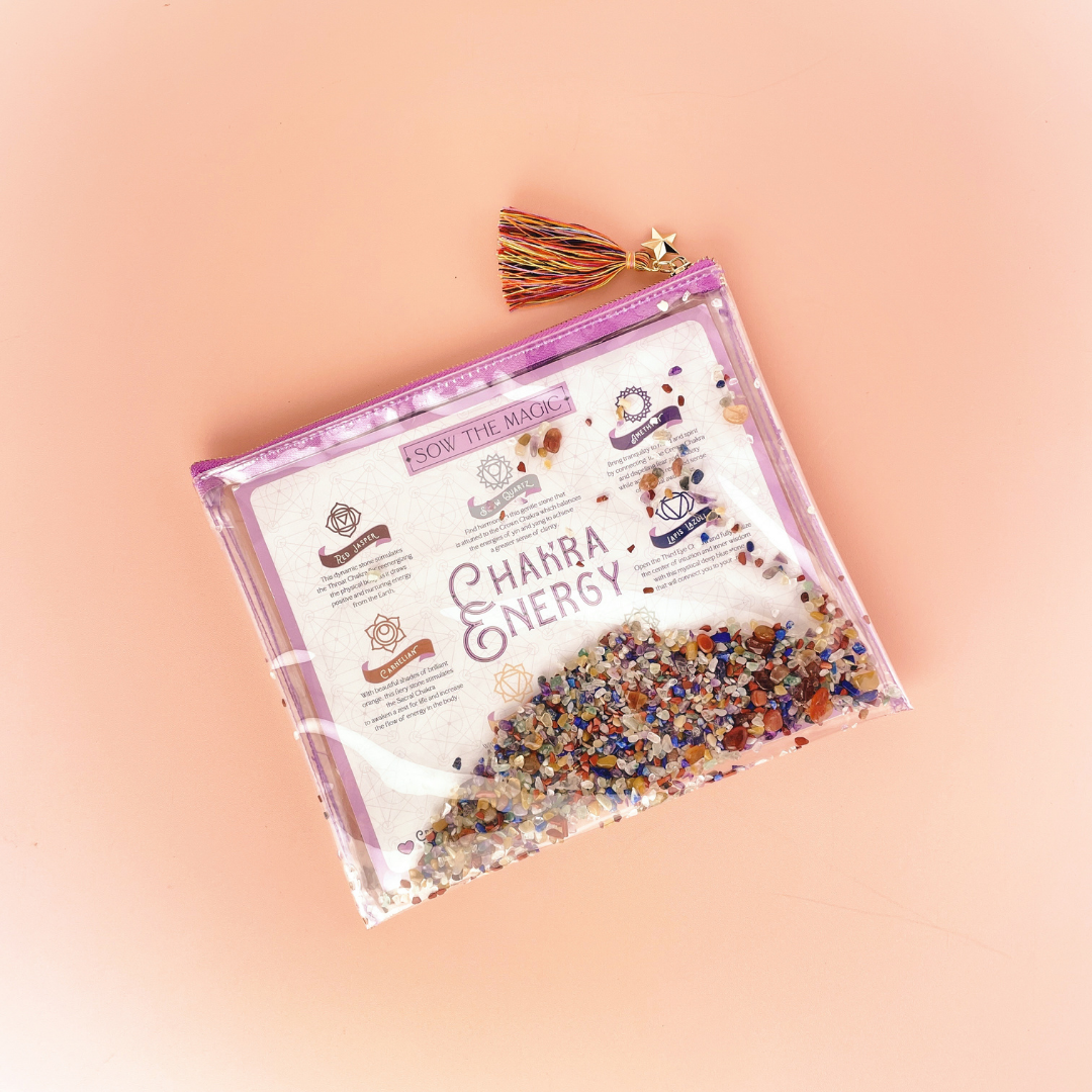 Sow the Magic - Wholesale Makeup/Cosmetic Bag - Chakra Energy Gemstone Cosmetic Bag4