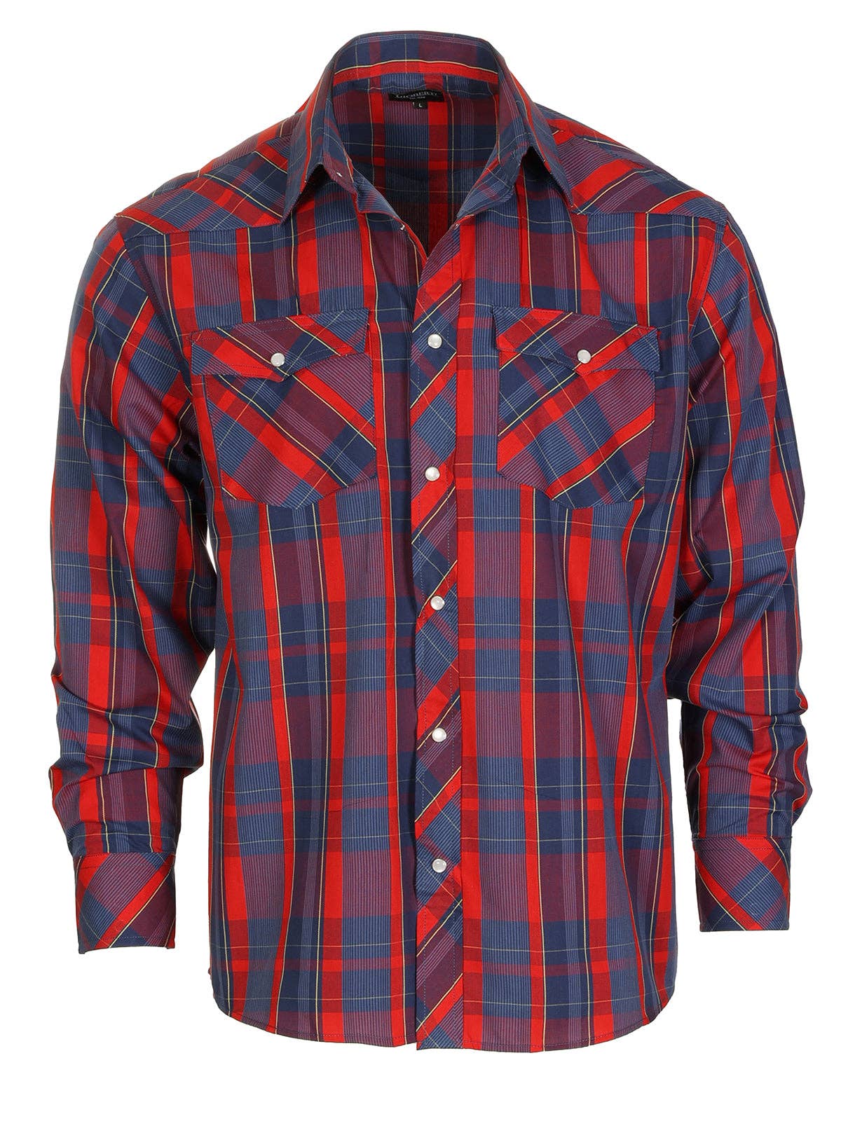 b-one inc – wholesale Buttoned-down shirt – Men's – Men's Pearl Snap Button Down Plaid Long Sleeve Western Shirt10