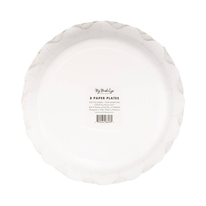 My Mind’s Eye - Wholesale Disposable Plate - HAM1142 - Hamptons Petite Stars 9" Paper Plate