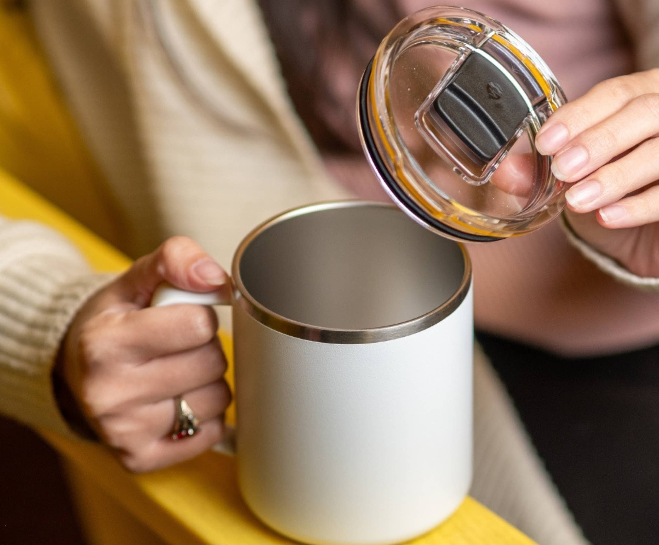 LAMOSE - Wholesale Insulated Mug/Tumbler -  Business Logo Engraved Insulated Coffee Mugs Leakproof Lid7