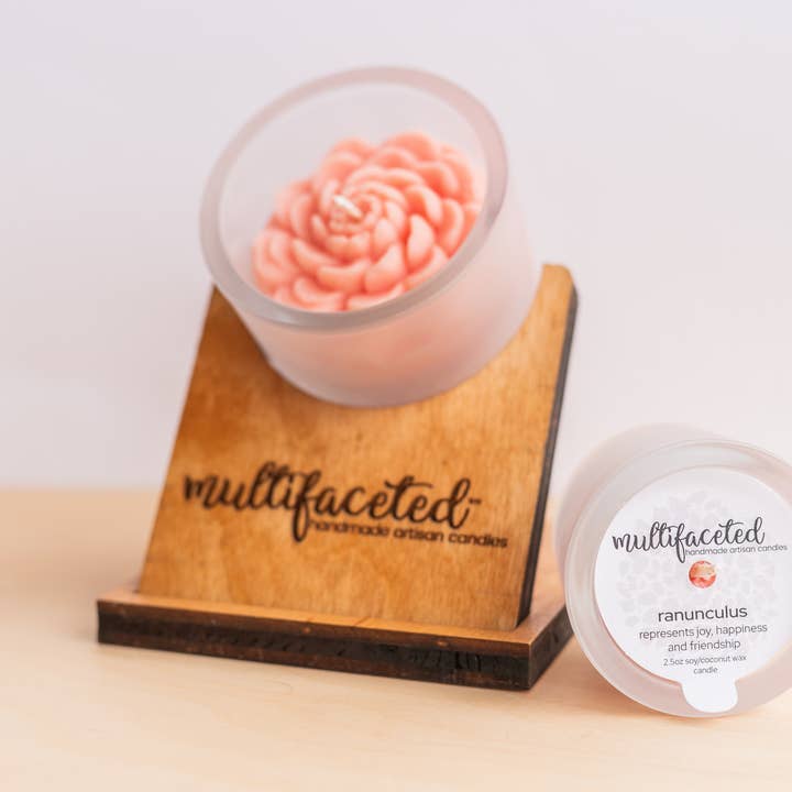 Multifaceted™ Artisan Candles - Wholesale Jar/Filled Candle - Ranunculus Flower Candle, Eco-Friendly Candle-multiple size6