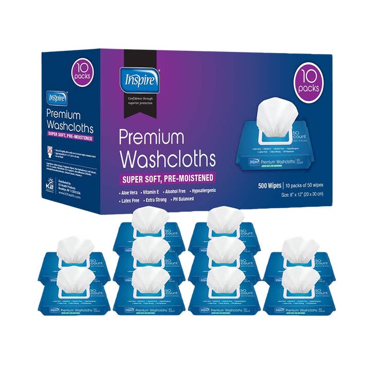 Inspire Adult Wash Cloths 500 Count for wholesale by Inspire