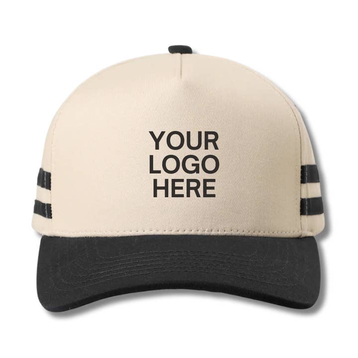 SD Merch Co. - Custom Embroidery - Vente Casquette de camionneur – unisexe - Casquette de baseball en toile rayée personnalisée0