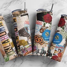 Oklahoma State Collage Tumbler 20oz for wholesale by Countryside Savage