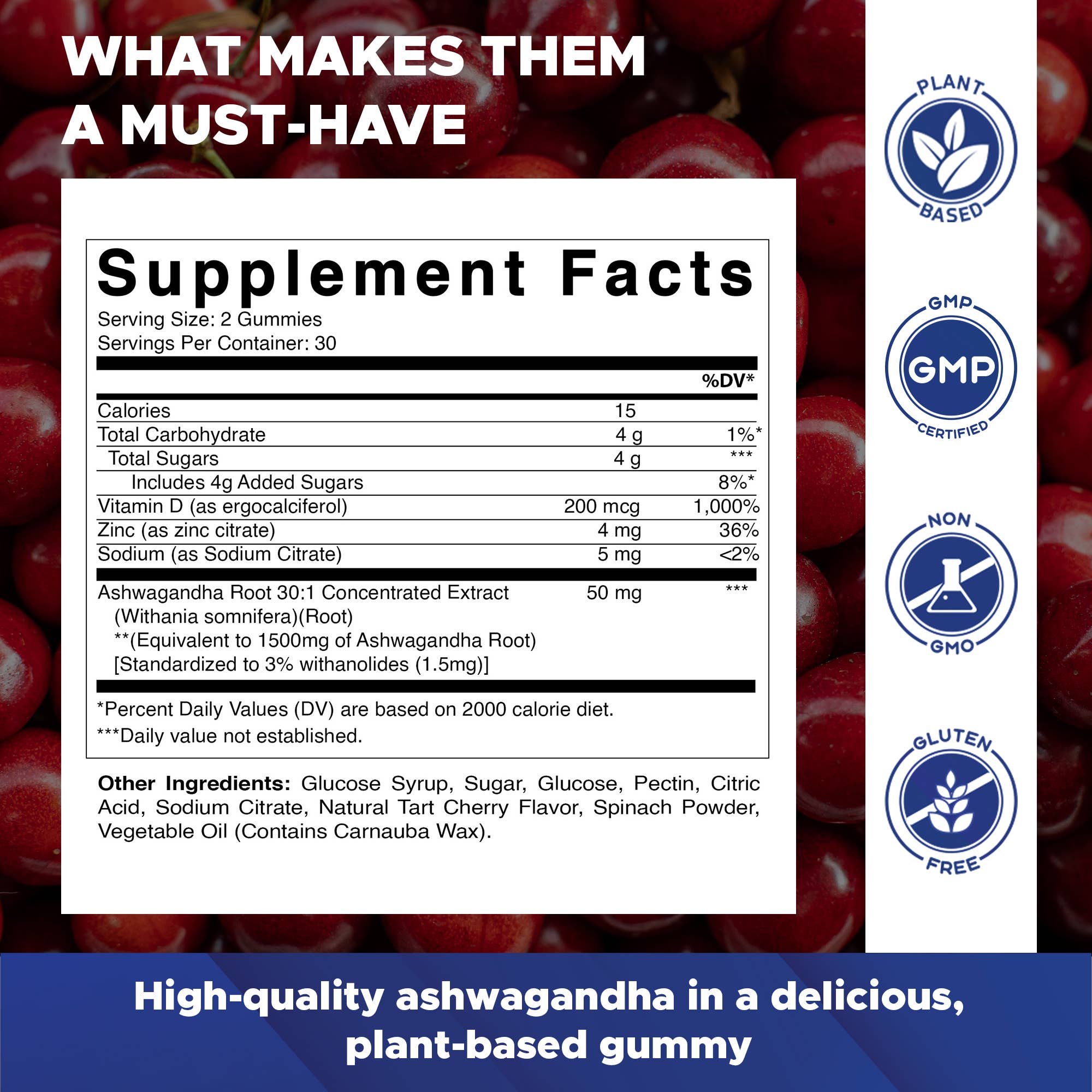Vitamatic – wholesale Oral supplement/vitamin – Vitamatic | Ashwagandha 1500mg | 60 Vegan Gummies1