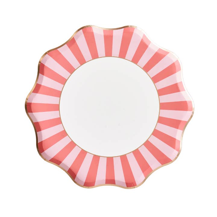 Harlow & Grey - Wholesale Disposable plate - Palm Beach - Pink & Green Large Paper Plates6