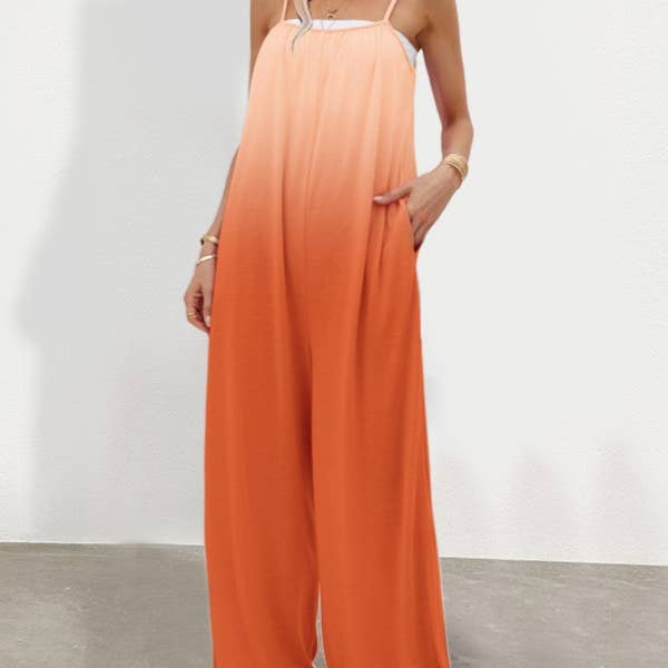 Rosa Clothing - Wholesale Jumpsuit - Women's - Sleeveless Gradient High-Waisted Jumpsuit