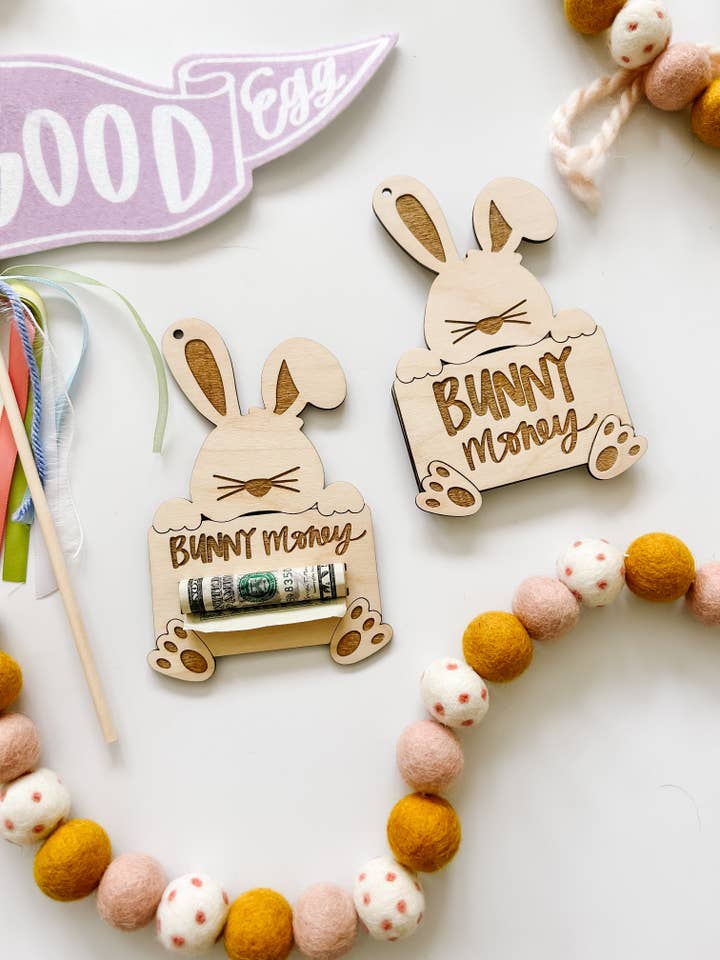 Bunny Money Holder for wholesale by Goldie Letter Company