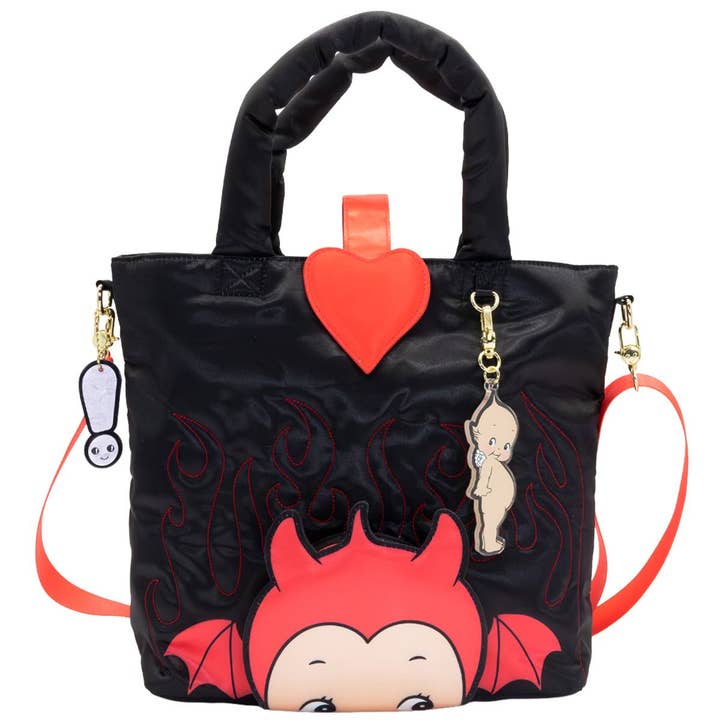 Kewpie Devil Puffy Tote Bag with Angel Charm and other Purchase Wholesale puffy backpack. Free Returns & Net 60 Terms on Faire trending on Faire.