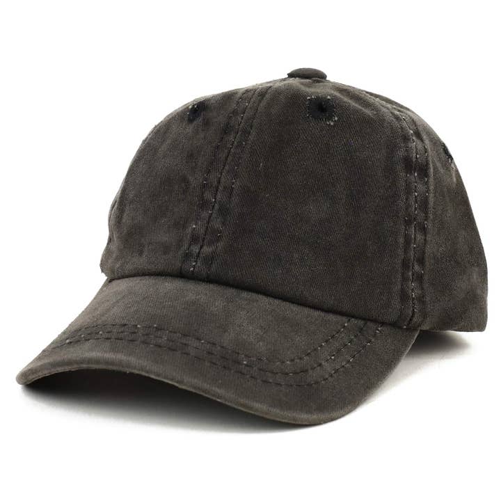 Trendy Apparel Shop - Wholesale Baseball Cap - Kids - Infant Size Unstructured Pigment Dyed Washed Baseball Cap