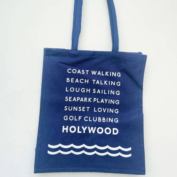 SeaKisses – wholesale Tote bag – Women's – Personalised Jute Bag - Navy FAIRE7