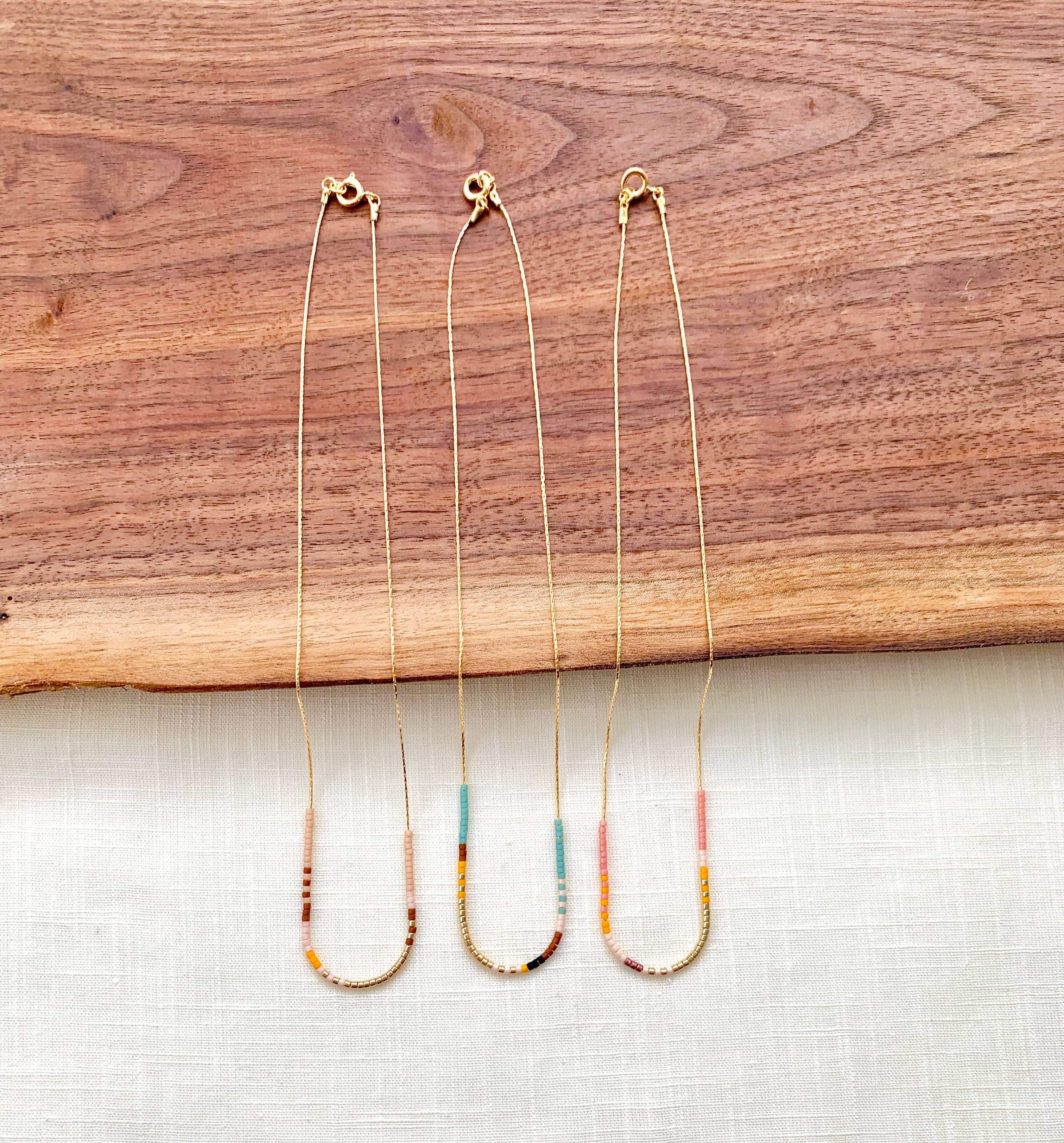 Ocean Breakup – wholesale Beaded/pearl necklace – Thin Beaded Necklace - Desert Collection3