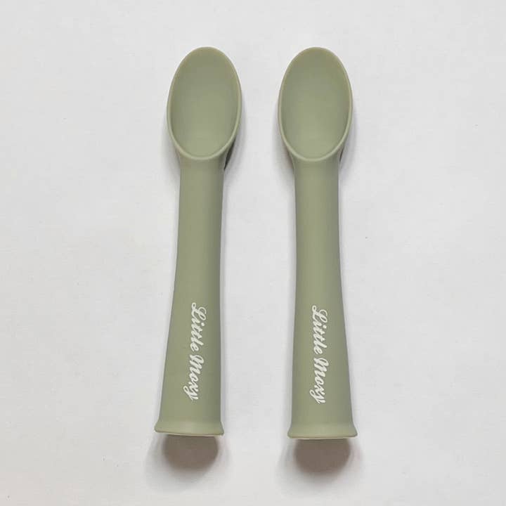Sage- My First Weaning Spoon Set. for wholesale by Little Moxy