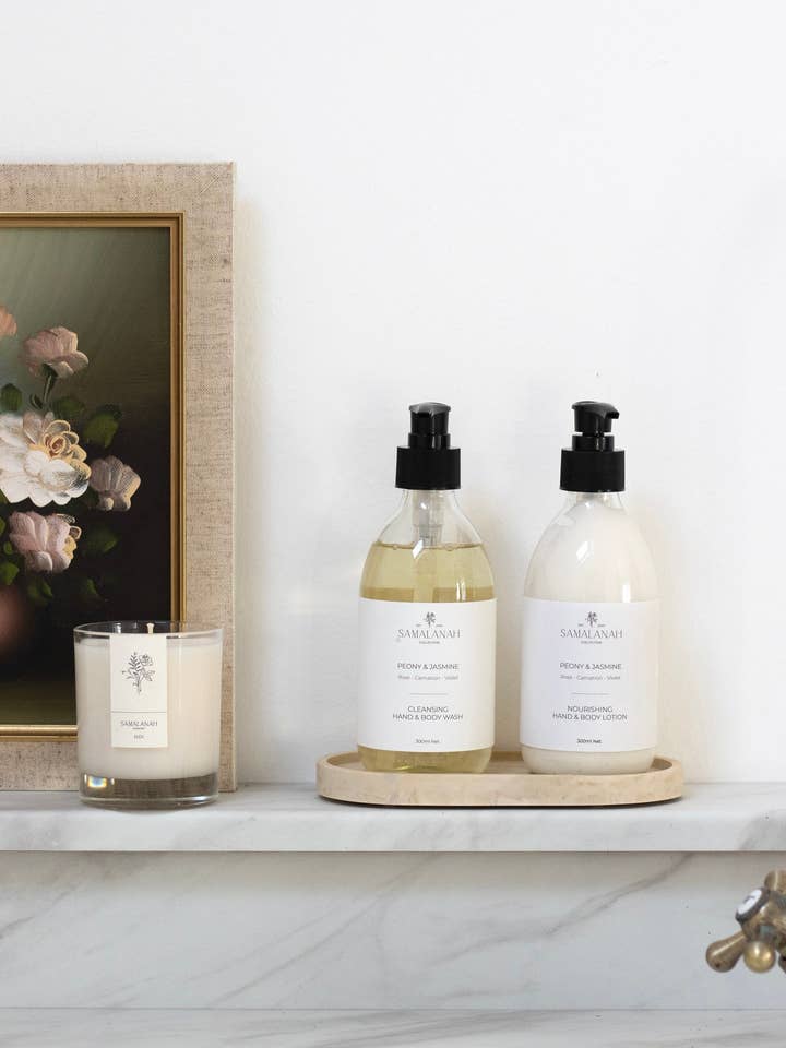 Peony & Jasmine Wash & Lotion for wholesale by Samalanah Collection
