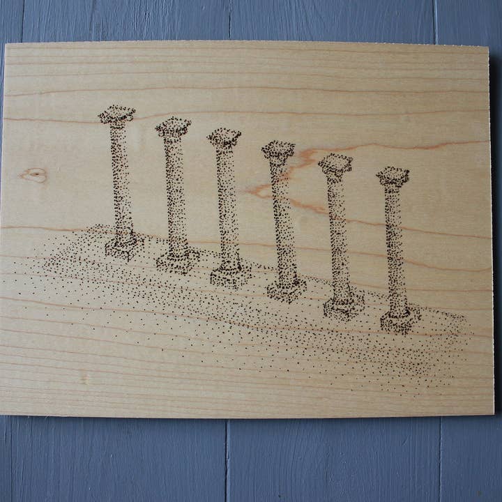 Mizzou Architecture Series: The Columns Wood Art - Missouri for wholesale by Designs By Patterson