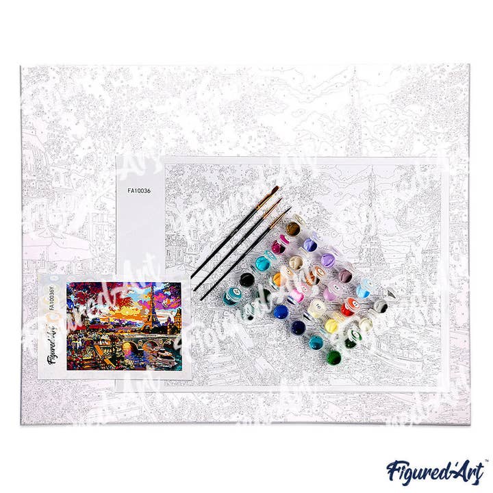 Figured'Art - Wholesale DIY Craft Kit - Paint by Numbers rolled - Retirement and tranquility
