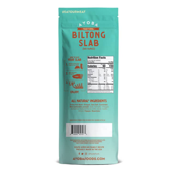 Ayoba - Wholesale Jerky - Traditional Grass Fed Beef Whole Biltong Slab1