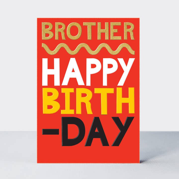 Goda nyheter - Grattis på födelsedagen bror kort för wholesale av Rachel Ellen Designs
