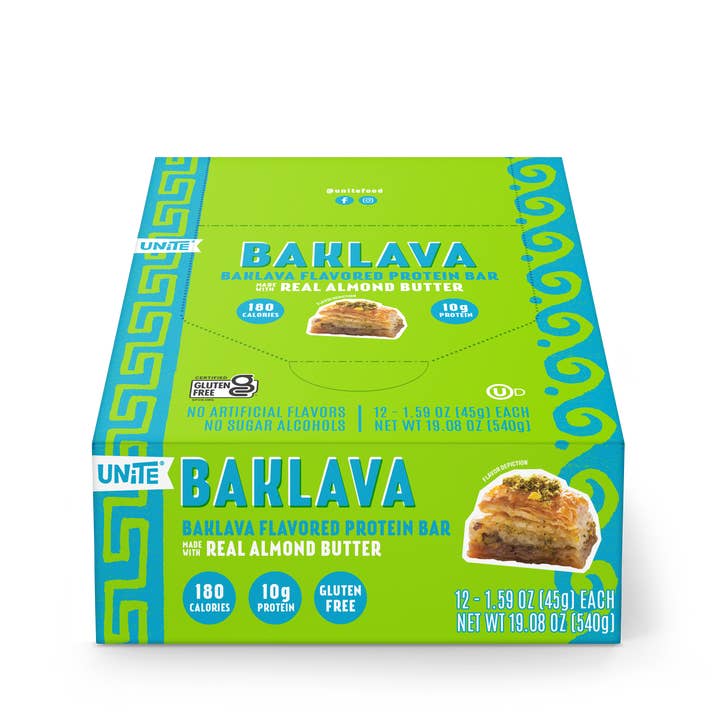 UNiTE Foods - Wholesale Snack Bar - Baklava Flavored Protein Bar
