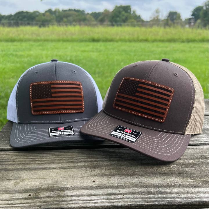 NDesigns Leather - Wholesale Trucker Hat - Unisex - Custom Logo Leather Patch Hat - Patches are sewn, not glued!9