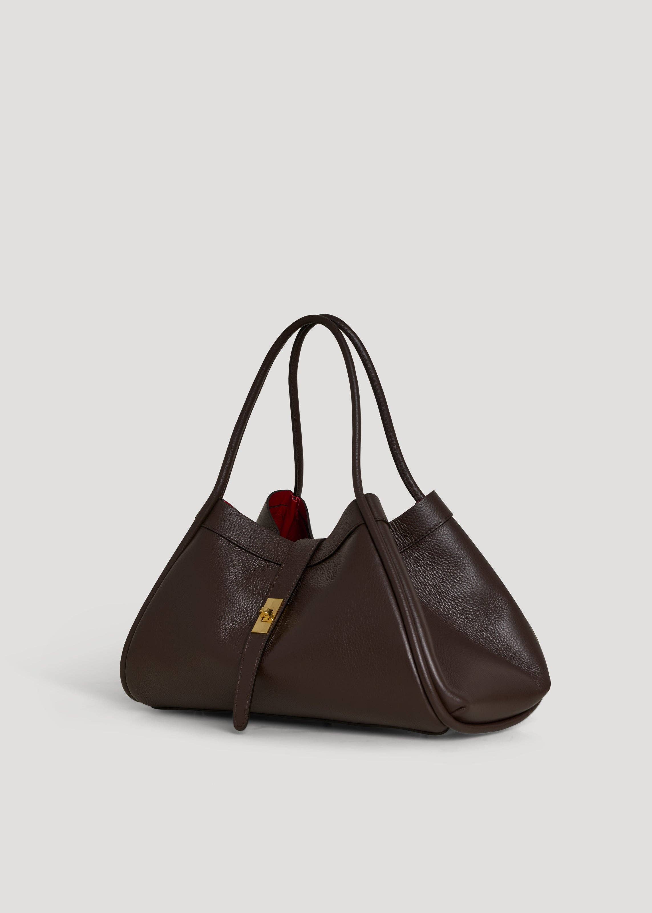 Voemièn - Wholesale Top Handle Bag - Women's - Mayfair Bag in Dark Brown Togo Leather4