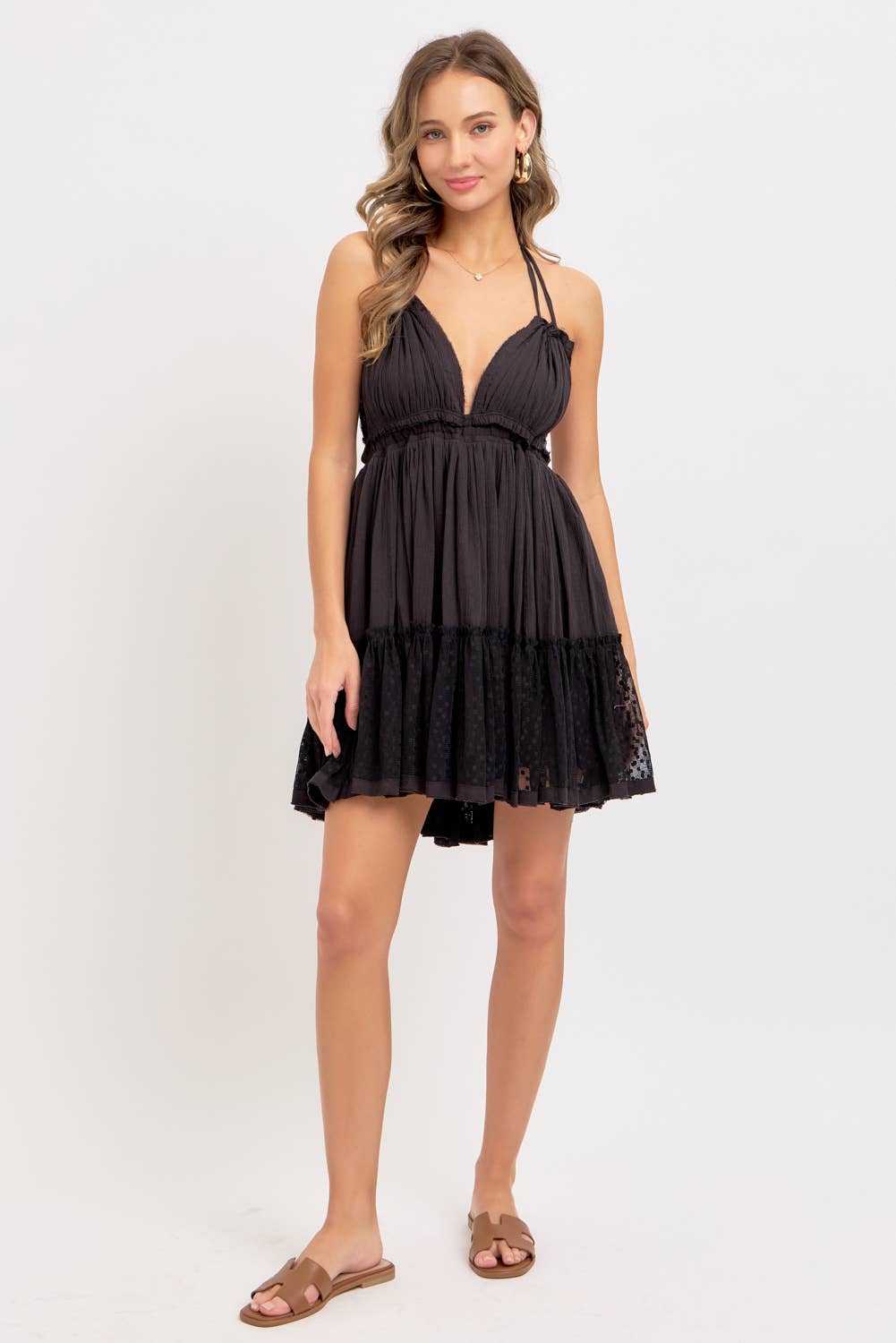 Sweet Lovely by Jen - Vente Robe – femme - Robe courte fluide dos nu à col licou71