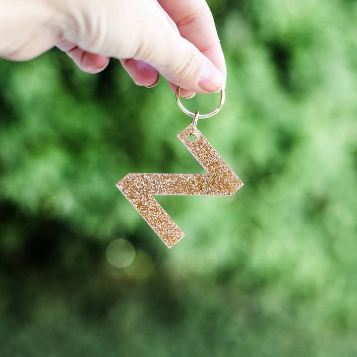 Lucky Feather – wholesale Keychain – Women's – Glitter Keychain - Letter - Z3