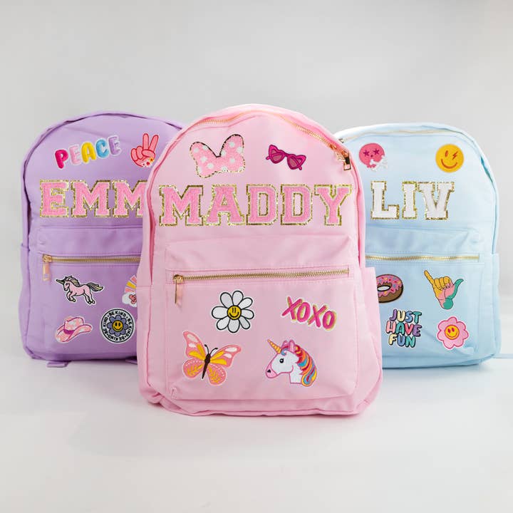 GiftsbyPR – wholesale Ryggsäck - Barn – Barnens ryggsäck med anpassade lappar, personlig Ki
