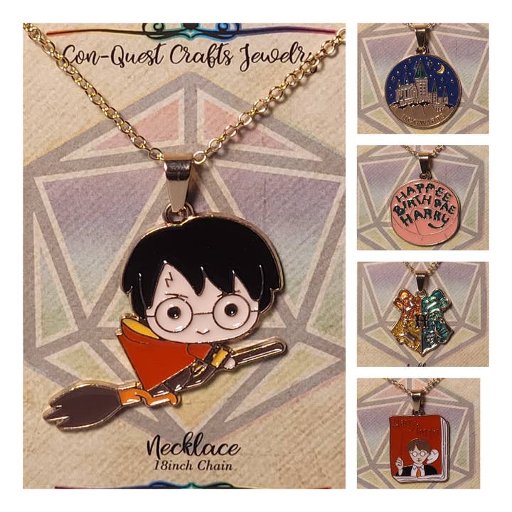 Con-Quest Crafts - Wholesale Jewelry Set - Harry Potter inspired Earrings, Necklaces & Zipper Pulls7