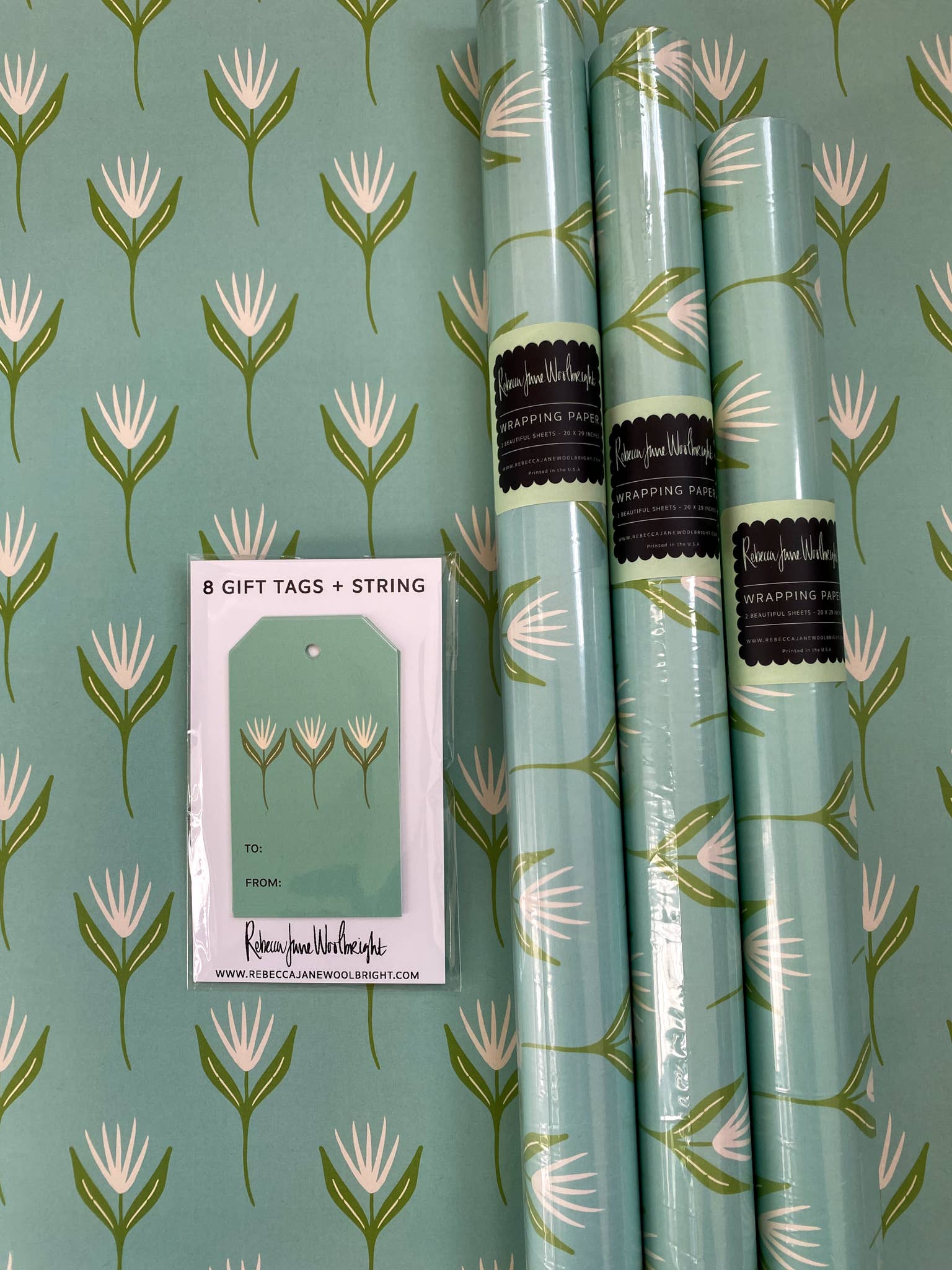 Rebecca Jane Woolbright - Wholesale Flat Wrap - Step Into Spring Wrapping Paper –Floral Gift Wrap (2 Sheets)4