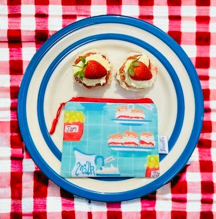 Jewells - Wholesale Coin Purse - Women's - Cornish Cream Tea fabric coin purse pouch pocket mirror1