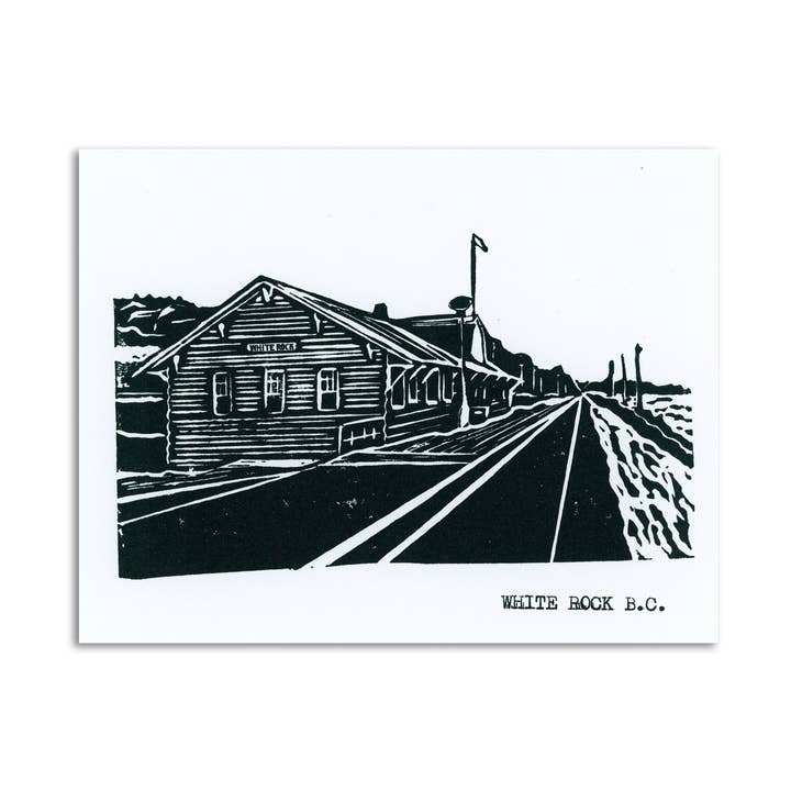 Sapphorica Creations White Rock Togstation Kunstkort for engroshandel hos Sapphorica Creations