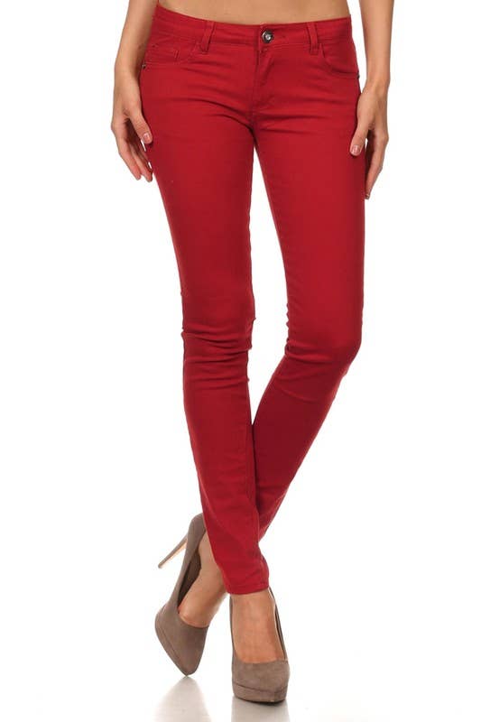 Bagel - Wholesale Jeans - Women's - Solid Mid Rise Skinny jeans Pants13