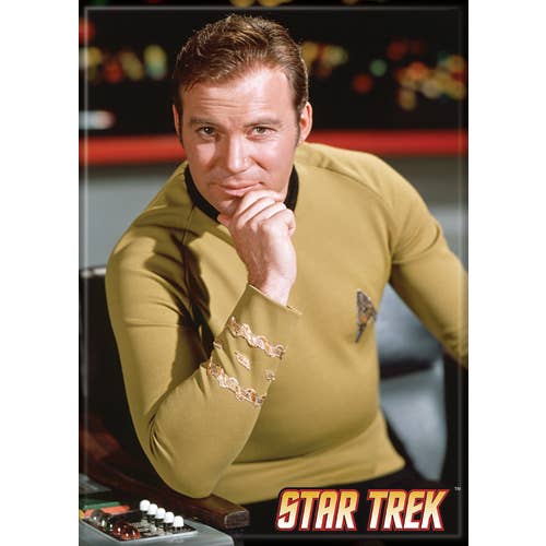 Ata-Boy - Wholesale Magnet - Star Trek Kirk on Bridge Magnet 2.5" x 3.5"
