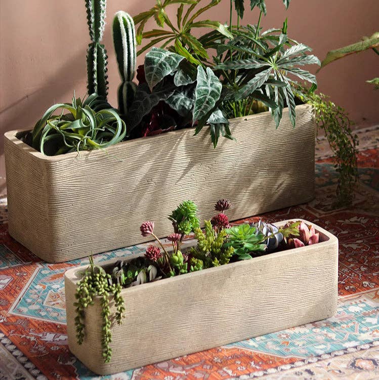 Rustic Reach - Wholesale Planter Box - Modern Rectangular Textured Planter3