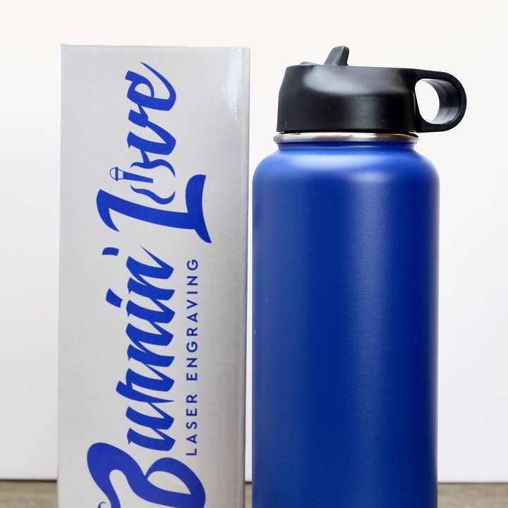 Burnin Love Laser Engraving - Vente Bouteilles d'eau - Gourdes gravées au laser Burnin' Love de 32 oz (946 ml)11
