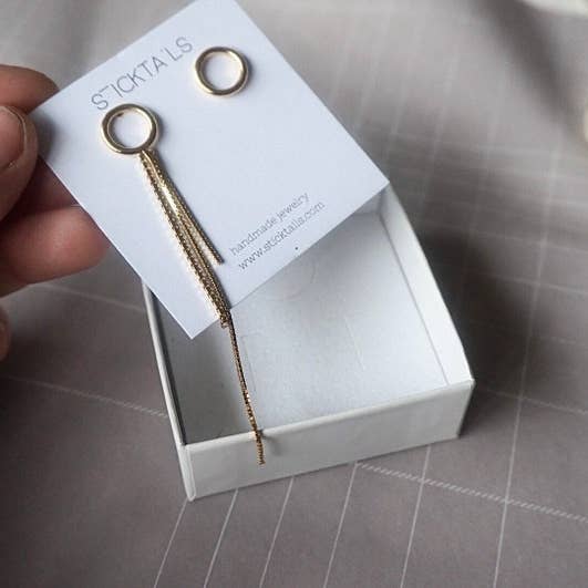 SPECTACLE Mix-and-Match-Ohrringe vergoldetes Sterlingsilber für den Großhandel von Sticktails