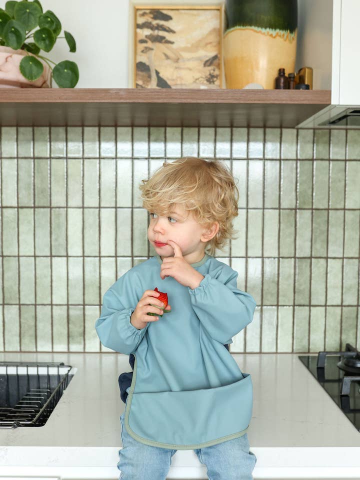 Blueberry Ice | Smock Bib for wholesale by Tilda & Moo