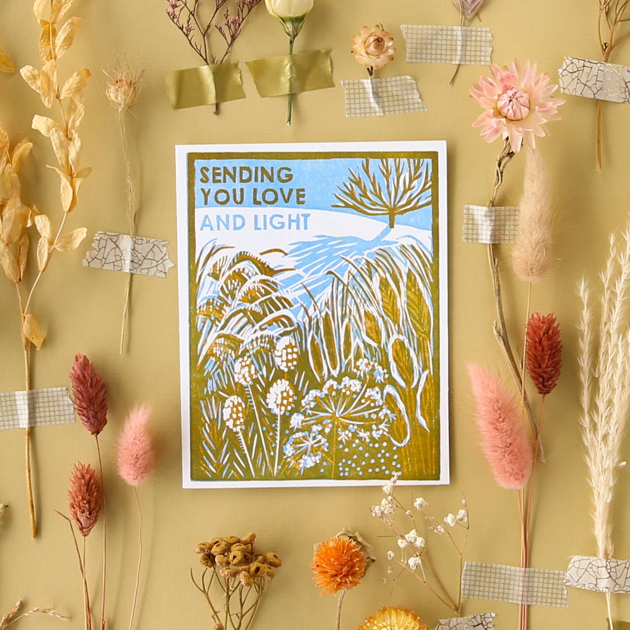 Heartell Press – wholesale Hanukkah card – Love and Light (Winter Garden) Hanukkah Card1