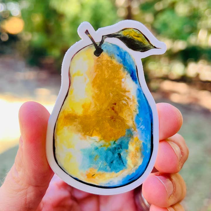 Poire {autocollant} pour la vente par Uncle Dunc's Sticker Shoppe