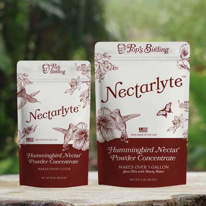 Pop's Birding – wholesale Bird feeder – Nectarlyte™ Hummingbird Nectar, Powder Concentrate 8oz6