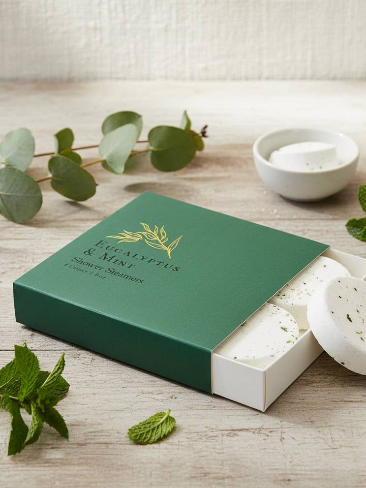 Eucalyptus & Mint l Shower Steamer Gift Set for wholesale by Woodsy Homelife