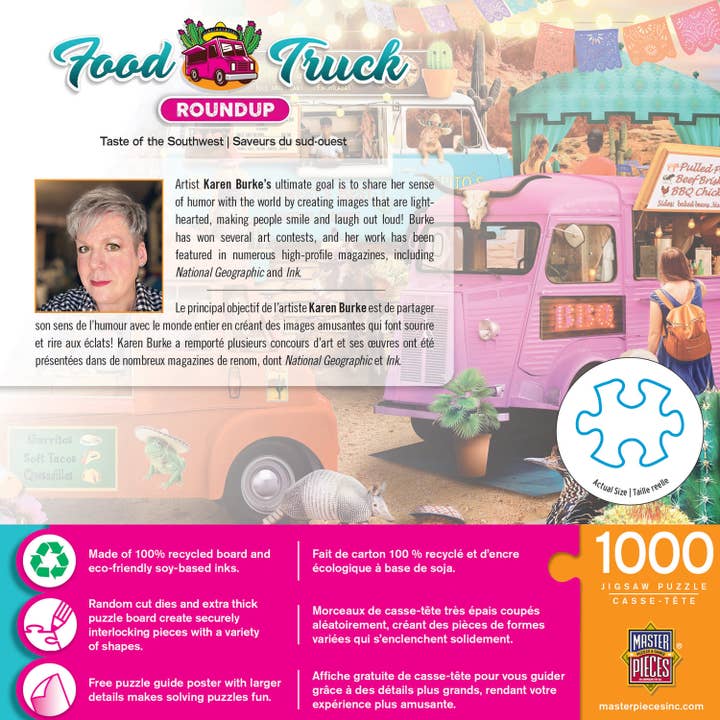 Masterpieces Puzzles - Wholesale Puzzle - Adult - Food Truck Roundup - Taste of the Southwest 1000 pc Puzzle