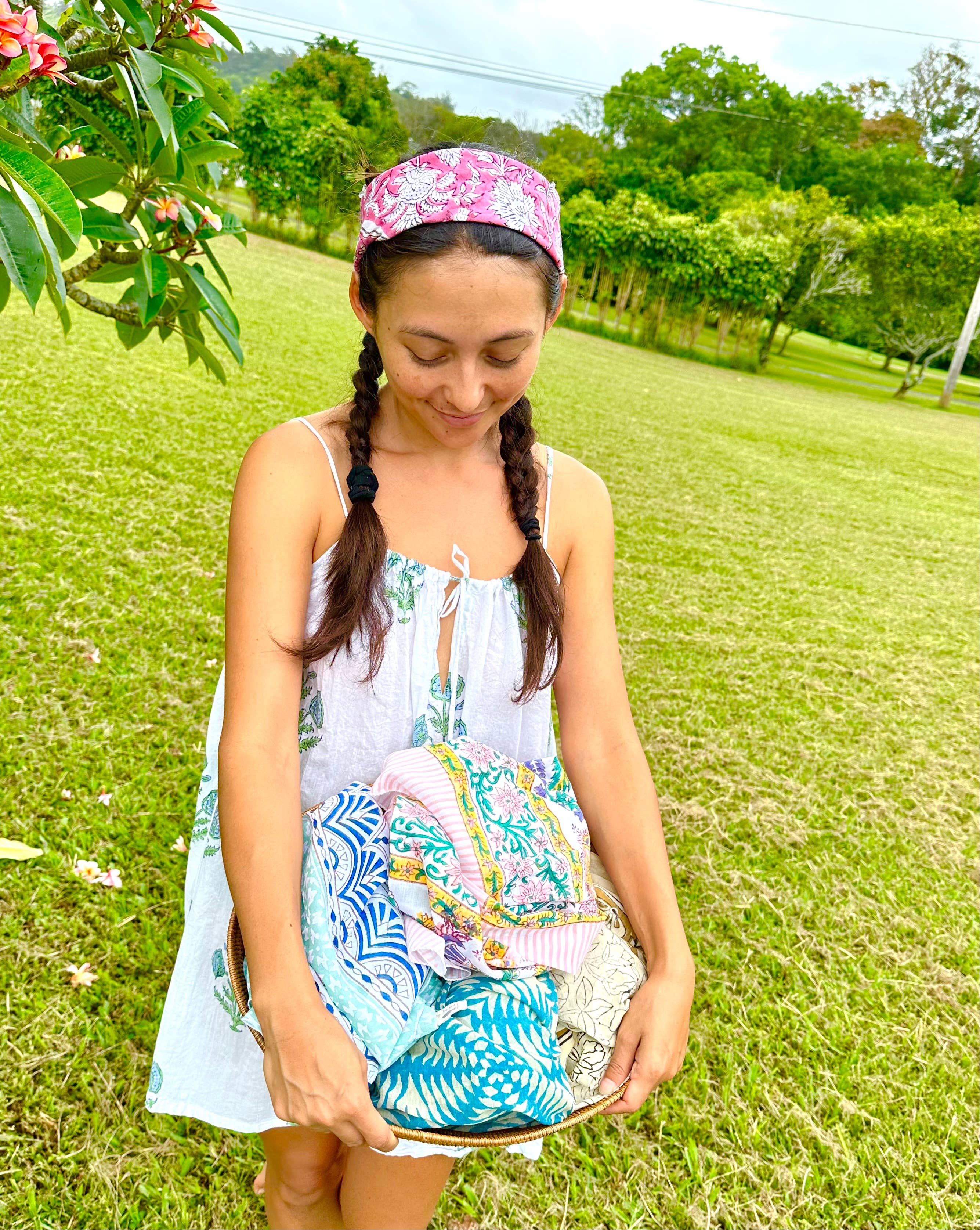 By The Sea Organics - Wholesale Bandana - Women's - BLOCK PRINT BANDANAS - JAIPUR MARKET COLLECTION6